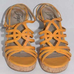 Fergie "Kappa" Yellow Wedges Size 9